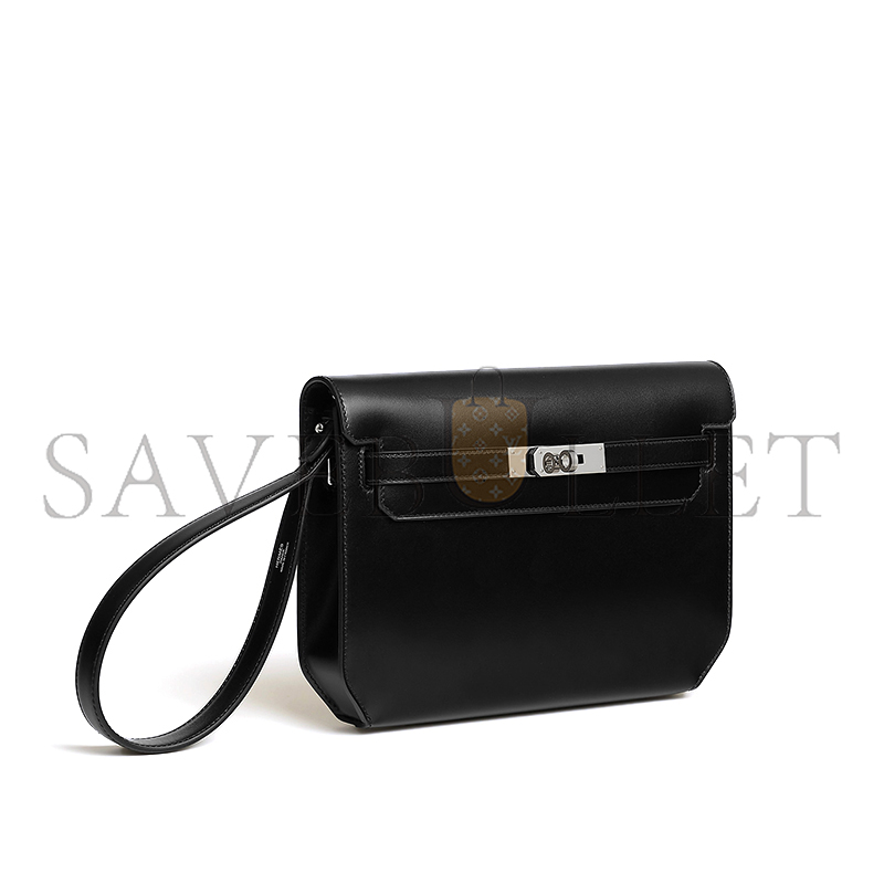 HERMES KELLY DEPECHES 25 POUCH BOX PALLADIUM PLATED H082312CK89 (25*20*4cm)